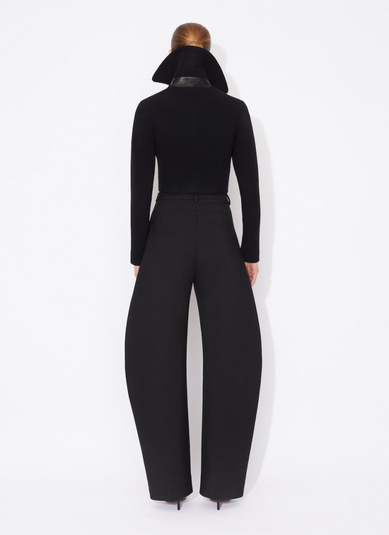 Black Women's Alaia Round Wools Pants Canada | N2V-3949