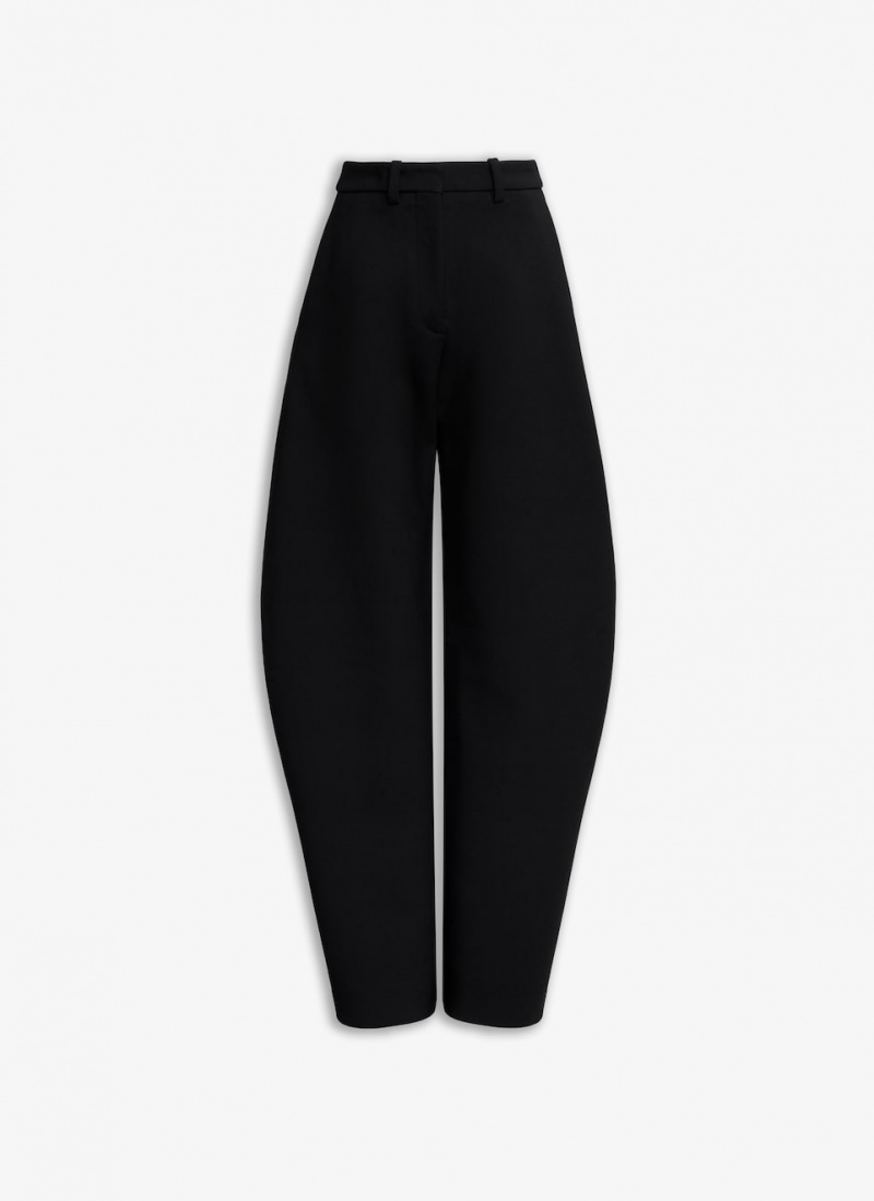 Black Women\'s Alaia Round Wools Pants Canada | N2V-3949