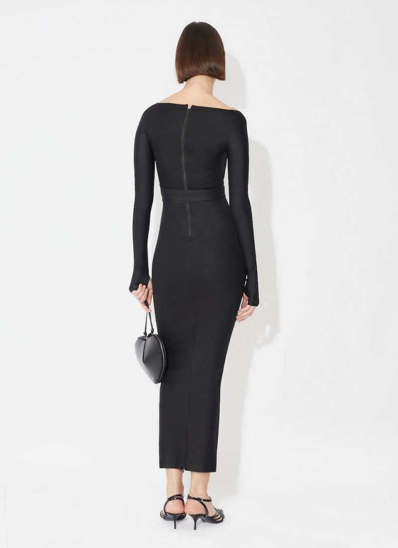 Black Women's Alaia Sculpting Jersey Dress Canada | V8N-8221