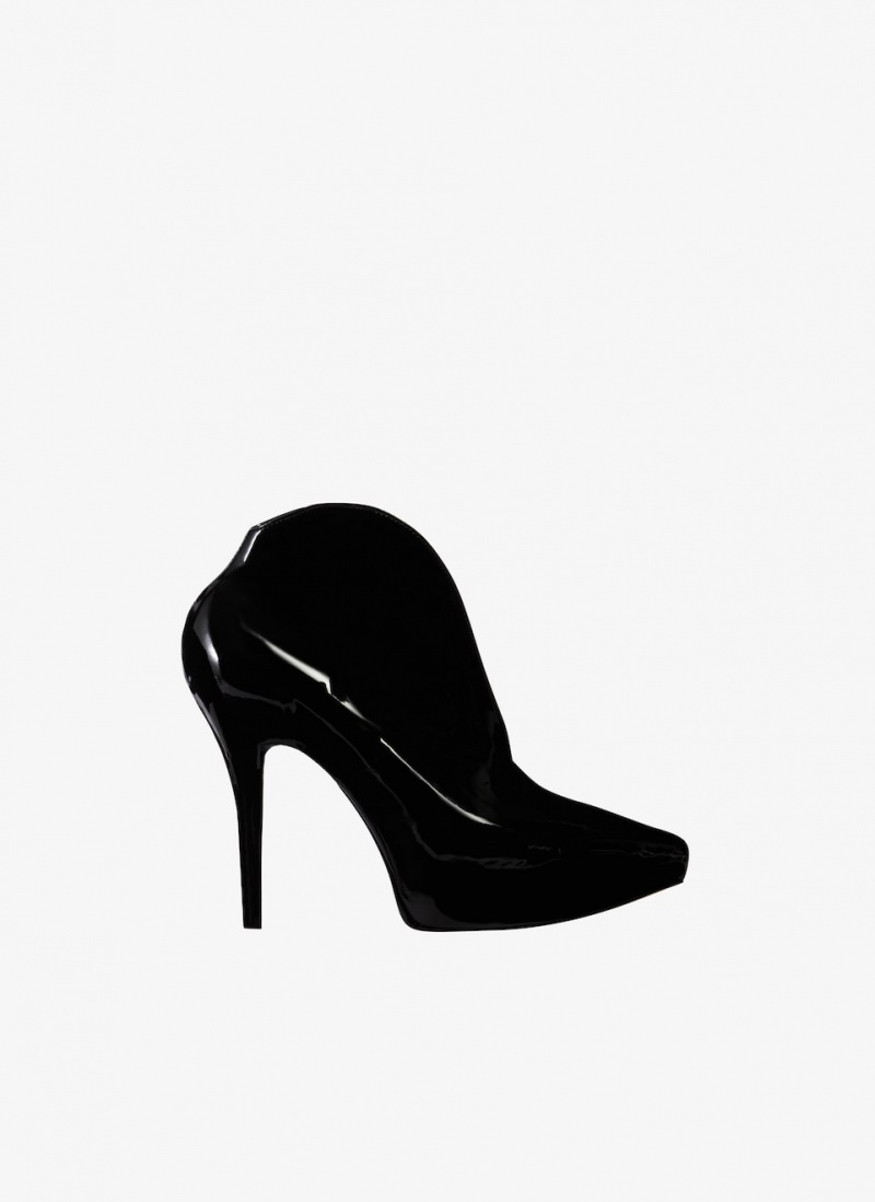 Black Women\'s Alaia Slick Patent Leather Booties Pumps Canada | C9R-3038