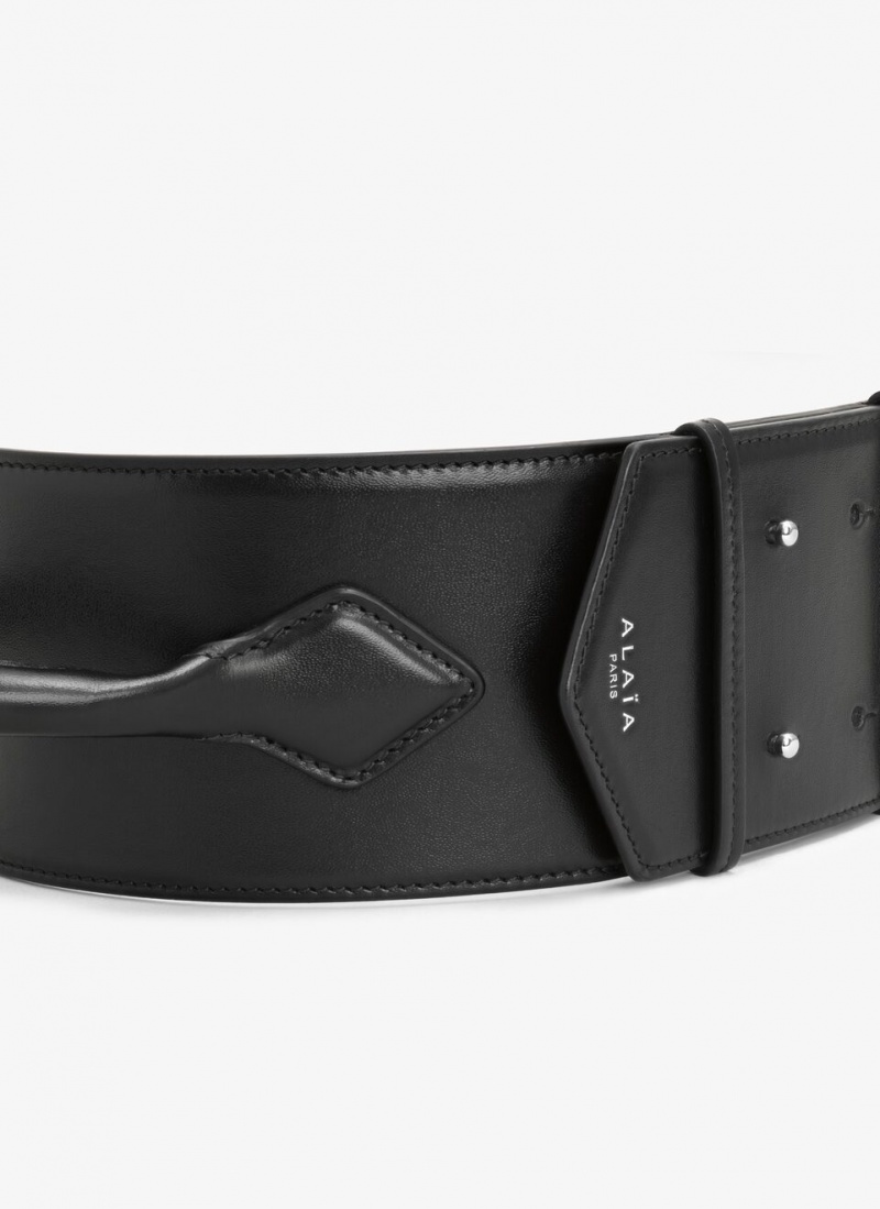 Black Women's Alaia Teckel Handle Belts Canada | Q5R-2678