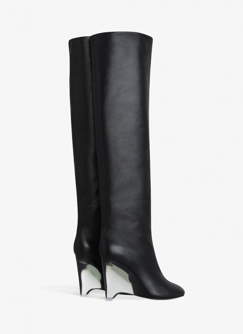 Black Women's Alaia Wedge Boots Canada | U0J-3052