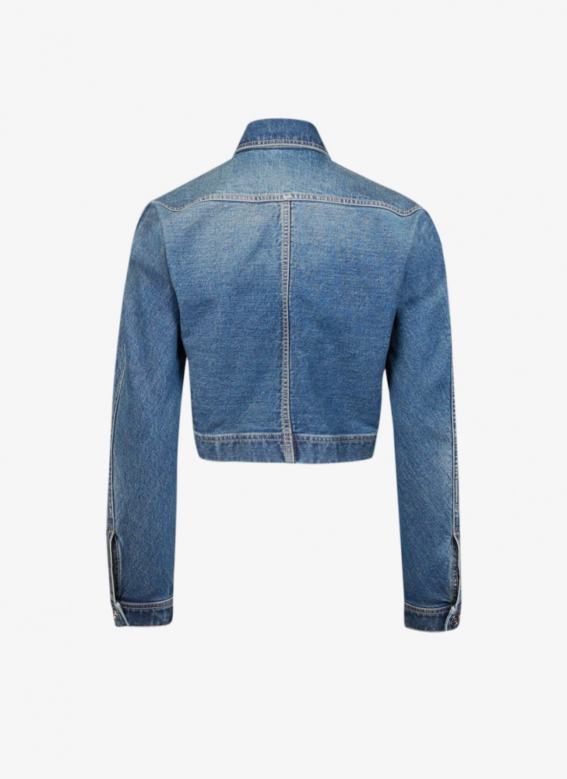 Blue Women's Alaia Denim Cardi Jackets Canada | R8N-7460