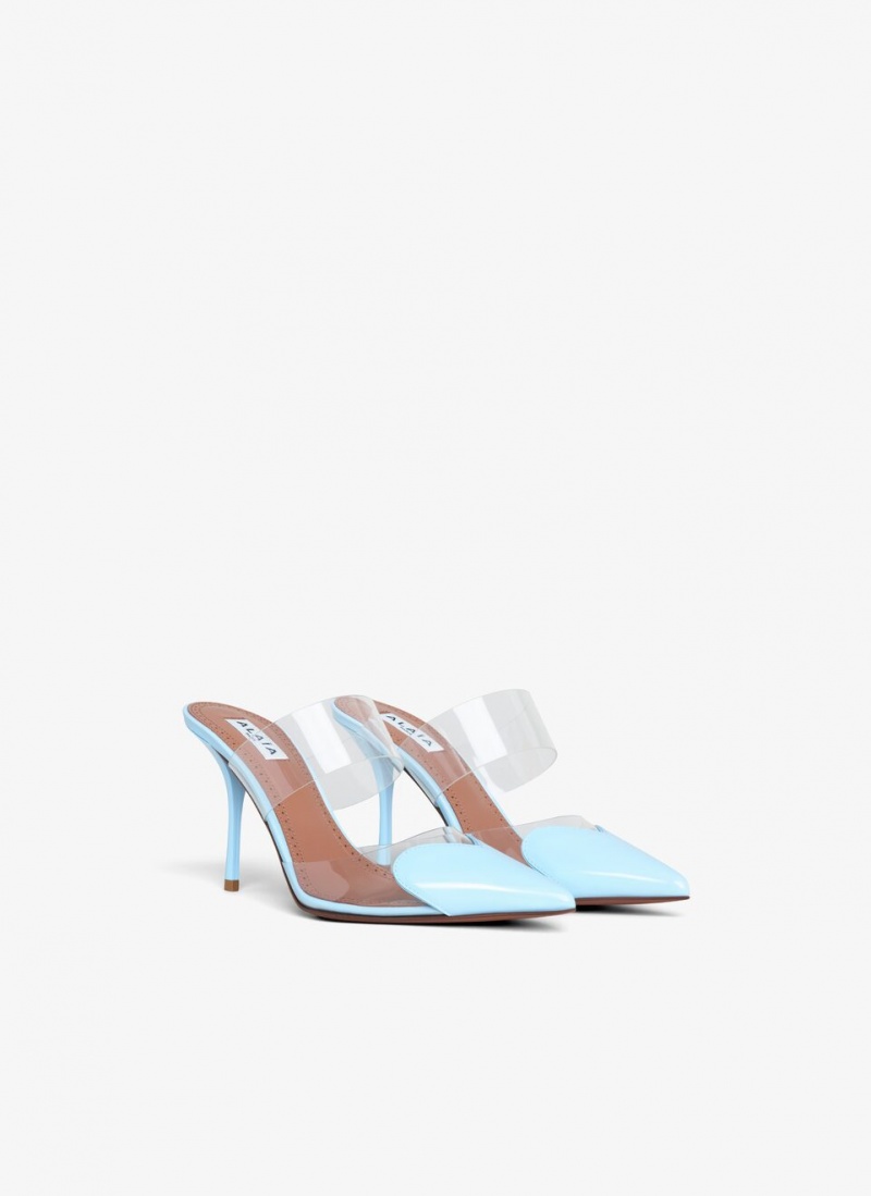 Blue Women's Alaia Le Cœur Mules Canada | E6Y-6630