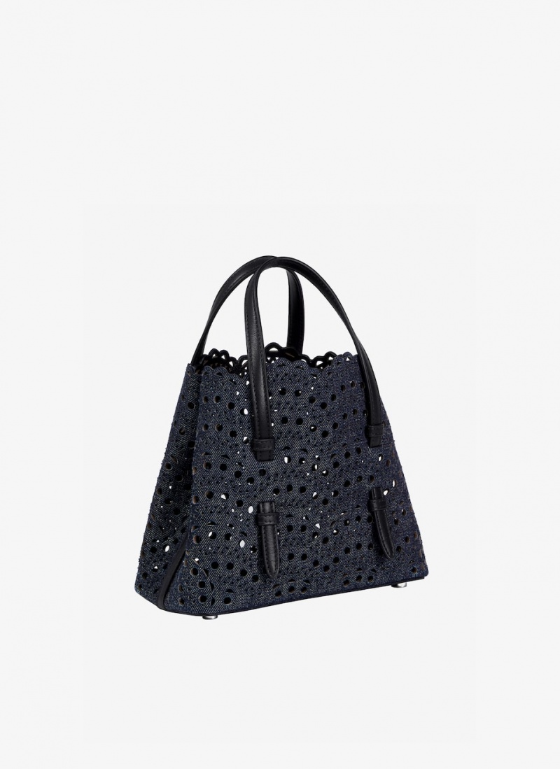 Blue Women's Alaia Mina 20 Tote Bags Canada | L3V-0588