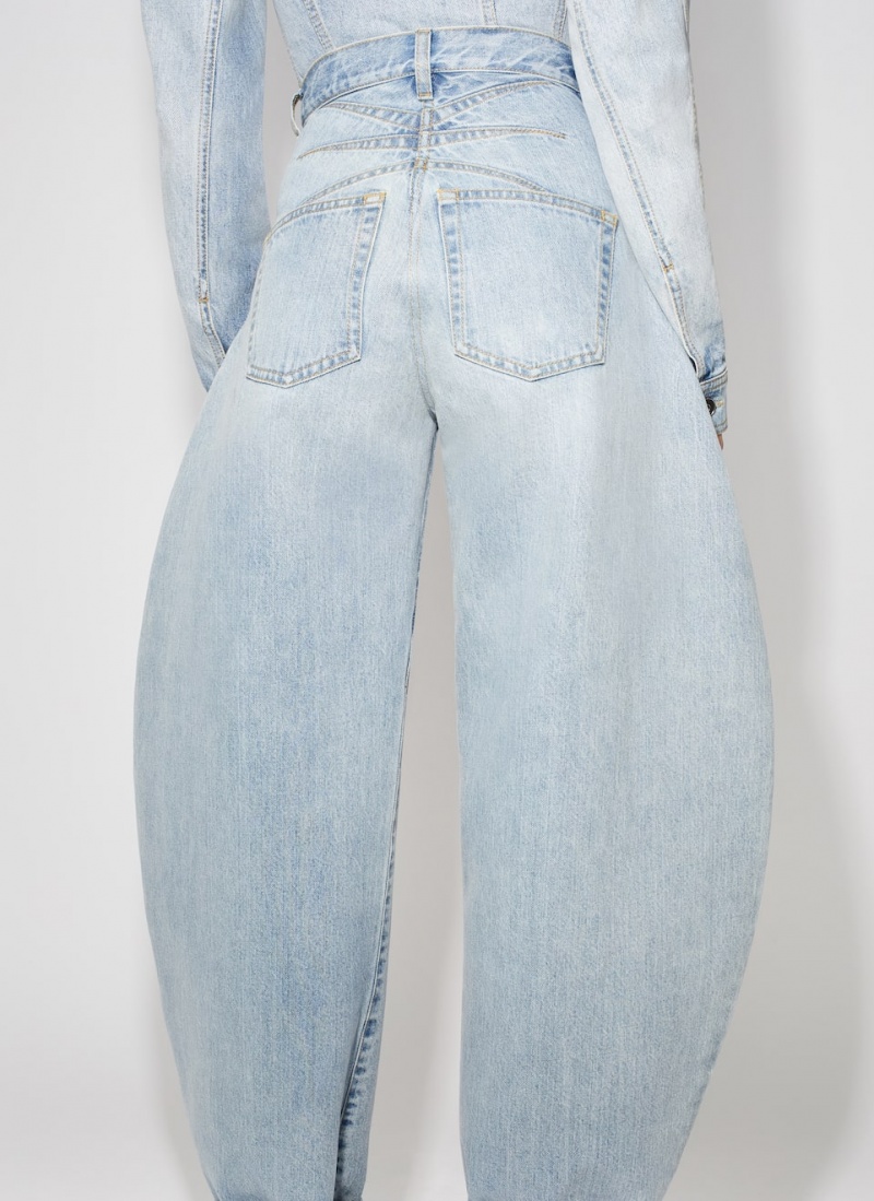 Blue Women's Alaia Round Denim Pants Canada | O5G-5267