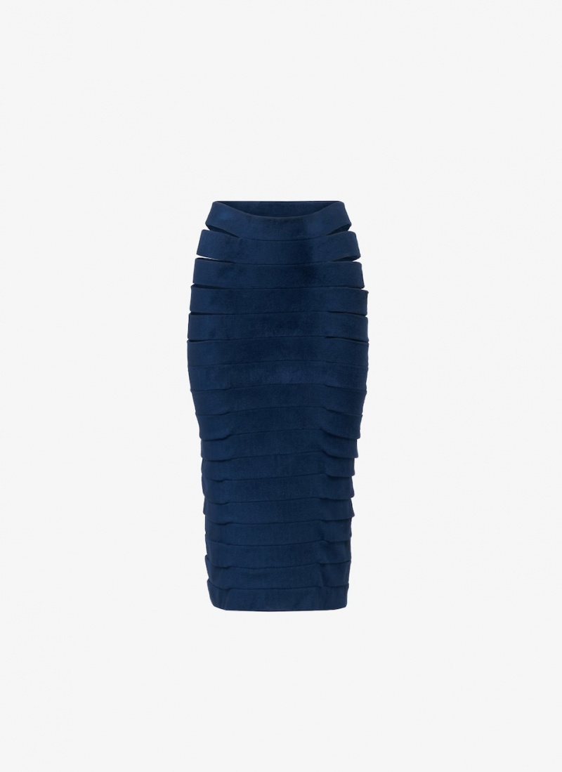 Blue Women\'s Alaia Velvet Band Skirts Canada | L0H-4025