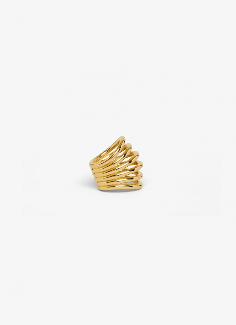 Gold Women's Alaia Big Loop Rings Canada | N2U-9275