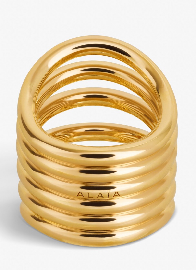 Gold Women's Alaia Big Loop Rings Canada | N2U-9275