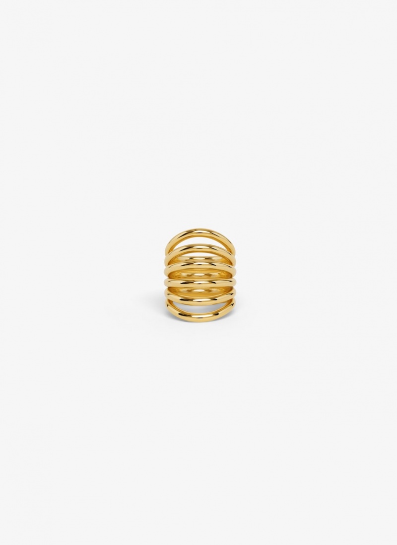 Gold Women\'s Alaia Big Loop Rings Canada | N2U-9275