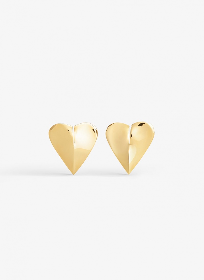 Gold Women\'s Alaia Heart Earrings Canada | G4M-5444