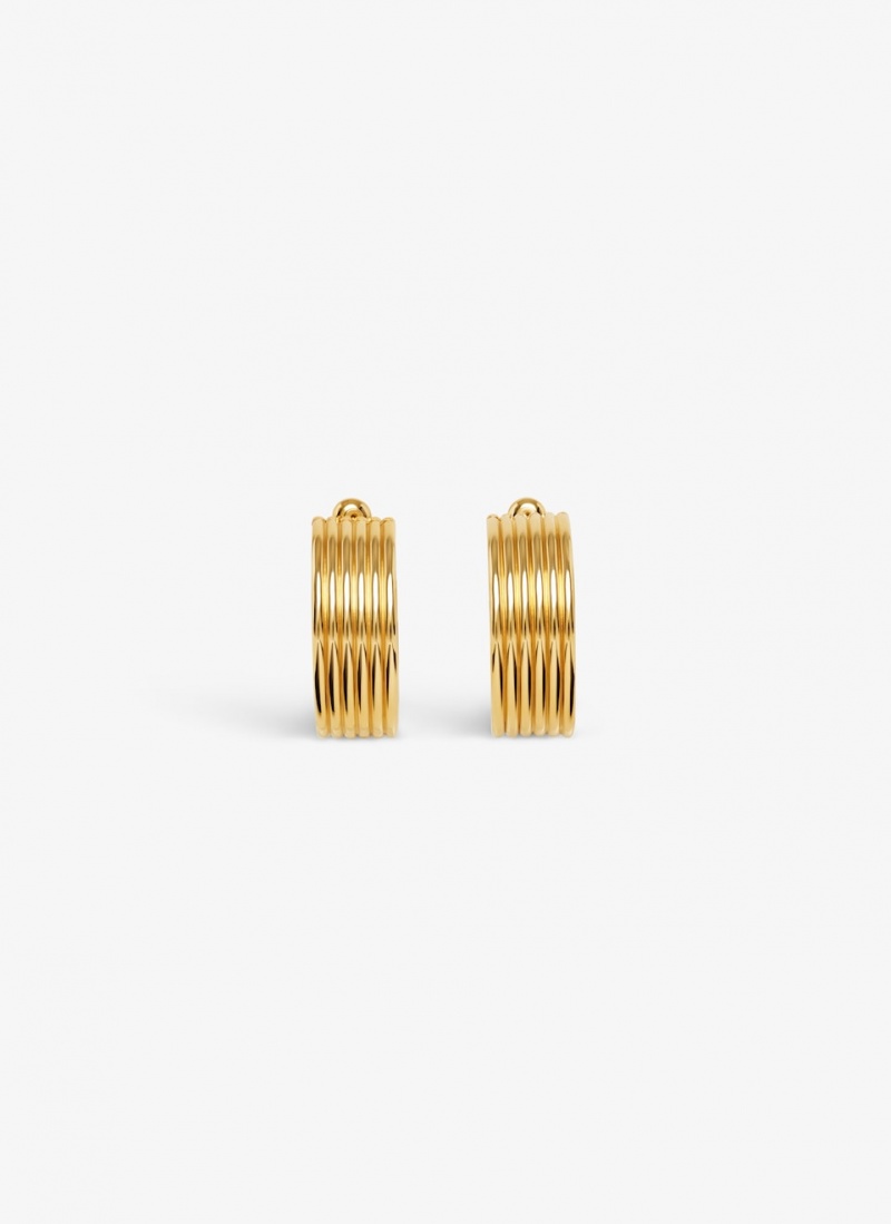 Gold Women's Alaia Loop Hoops Earrings Canada | W4U-1192