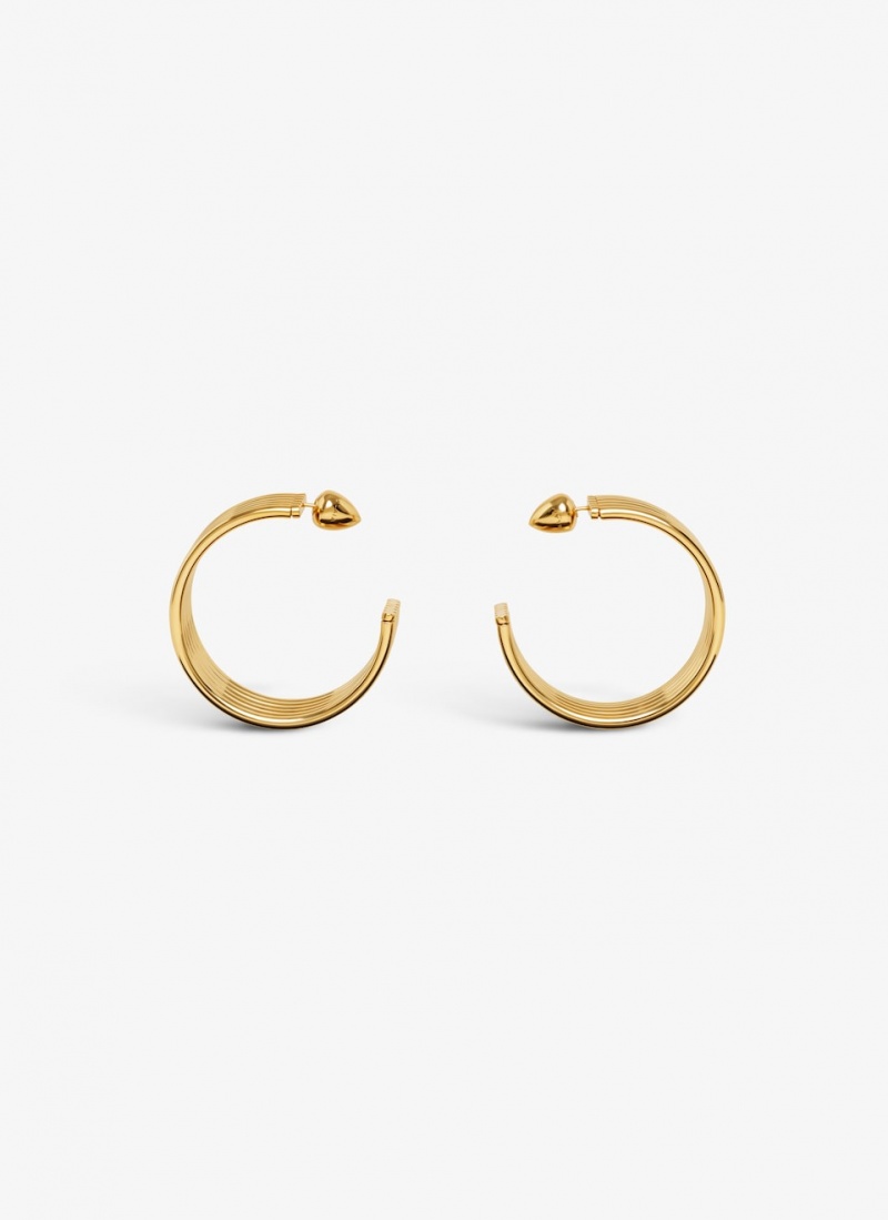 Gold Women\'s Alaia Loop Hoops Earrings Canada | W4U-1192