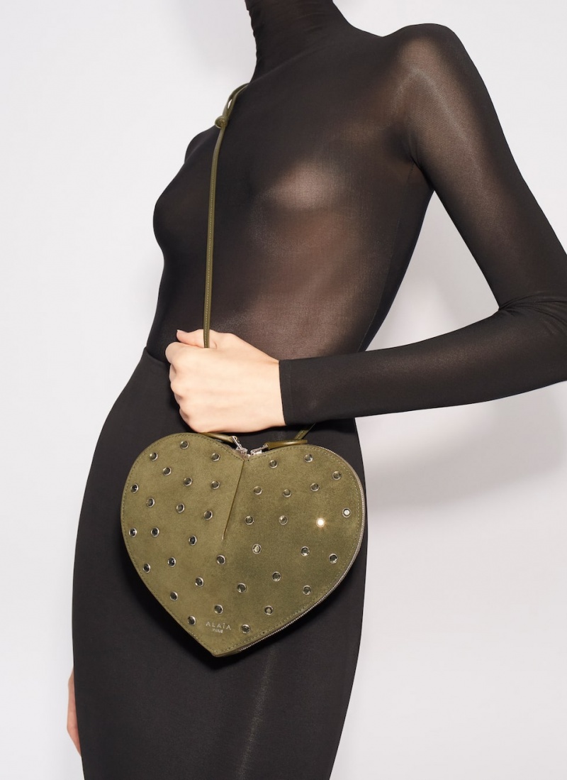 Green Women's Alaia Le Cœur Heart Bag Canada | S0S-2624