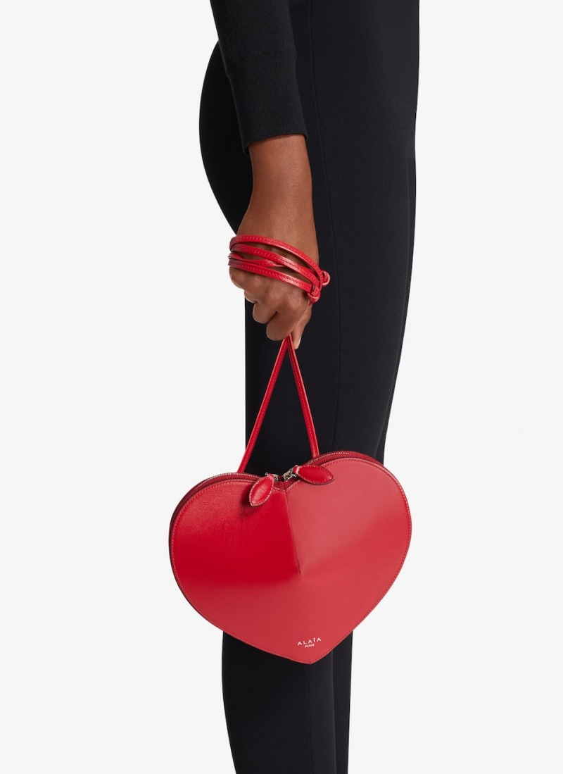 Lacquer Red Women's Alaia Le Cœur Heart Bag Canada | I3D-9258