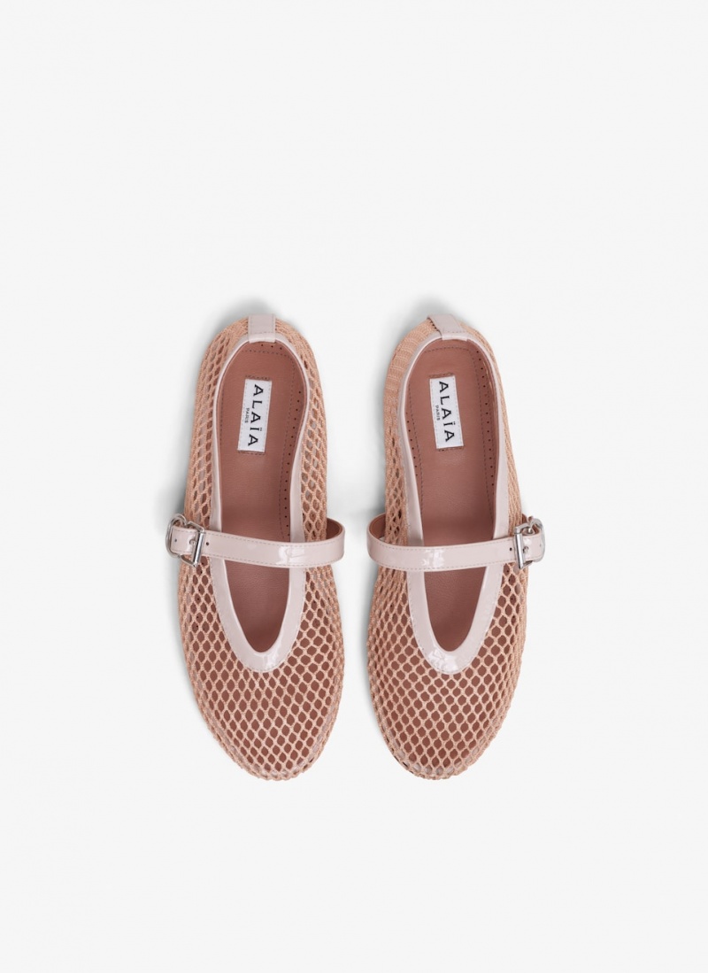 Nude Women's Alaia Ballet Flats Canada | V9E-2875