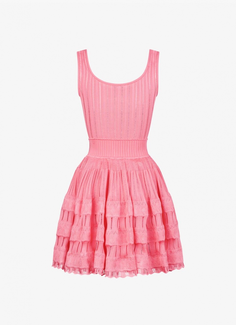 Pink Women's Alaia Shiny Crinoline Dress Canada | S4M-4838