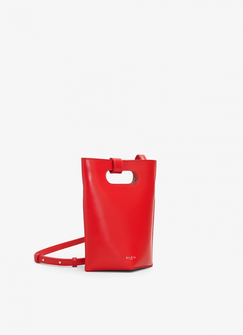 Red Women's Alaia Folded Small Handbags Canada | I2I-1796