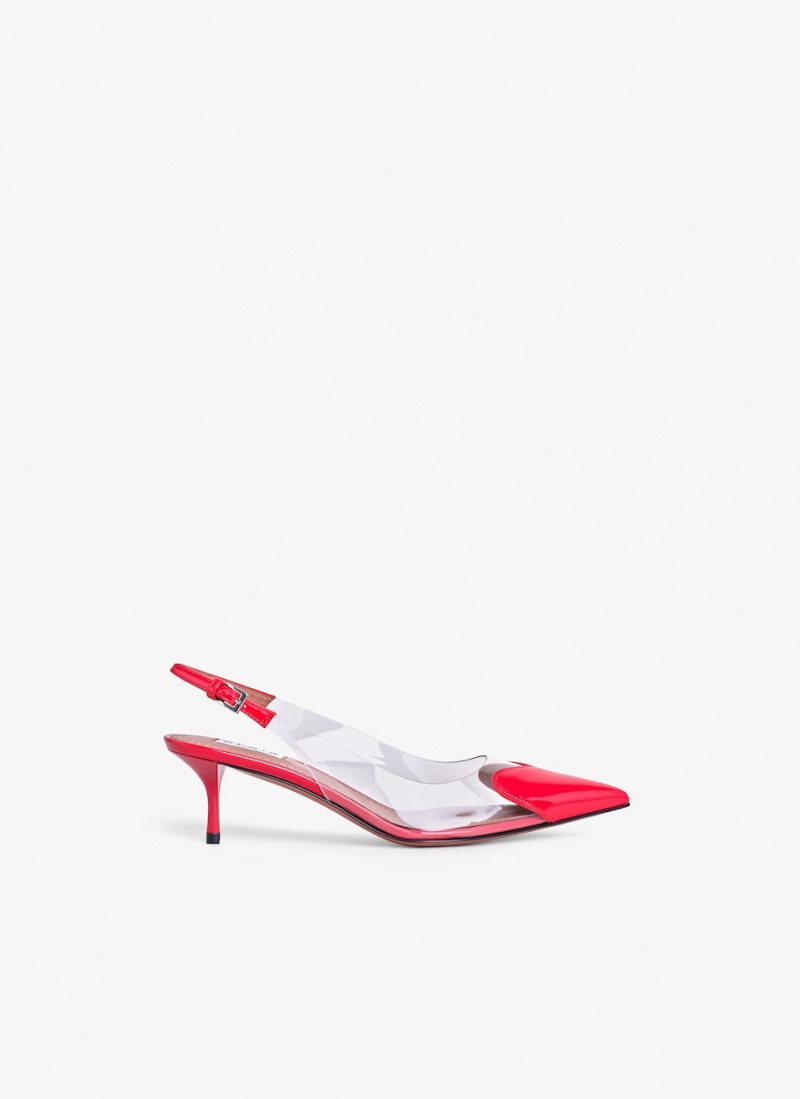 Red Women\'s Alaia Le Cœur Slingbacks Pumps Canada | I3T-0437