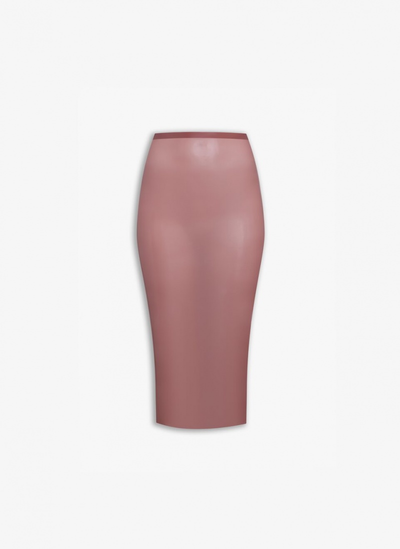 Rose Women\'s Alaia Latex Pencil Skirts Canada | Y3T-4106