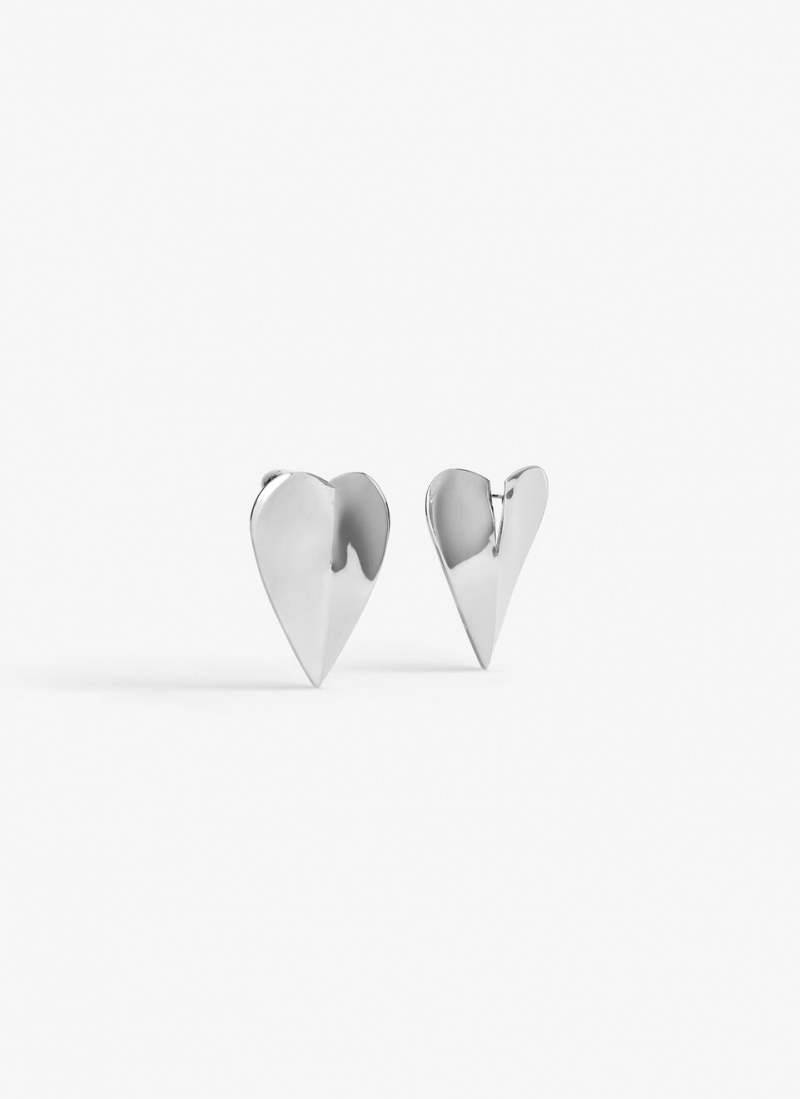 Silver Women's Alaia Heart Earrings Canada | B0L-3980