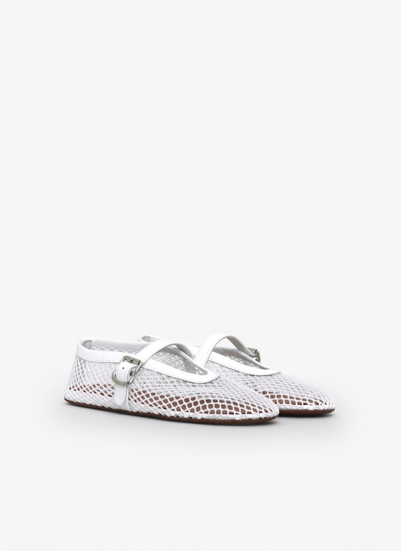 White Women's Alaia Ballet Flats Canada | W2S-6289