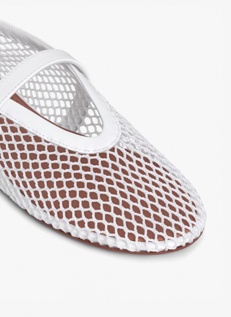 White Women's Alaia Ballet Flats Canada | W2S-6289