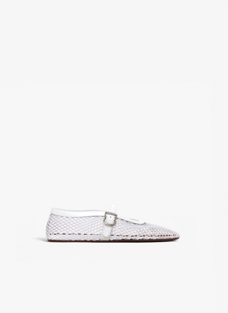 White Women\'s Alaia Ballet Flats Canada | W2S-6289