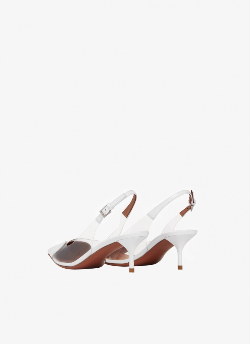 White Women's Alaia Le Cœur Slingbacks Pumps Canada | C7X-6467