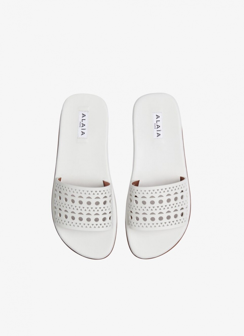 White Women's Alaia Mules Mules Canada | M6N-3429