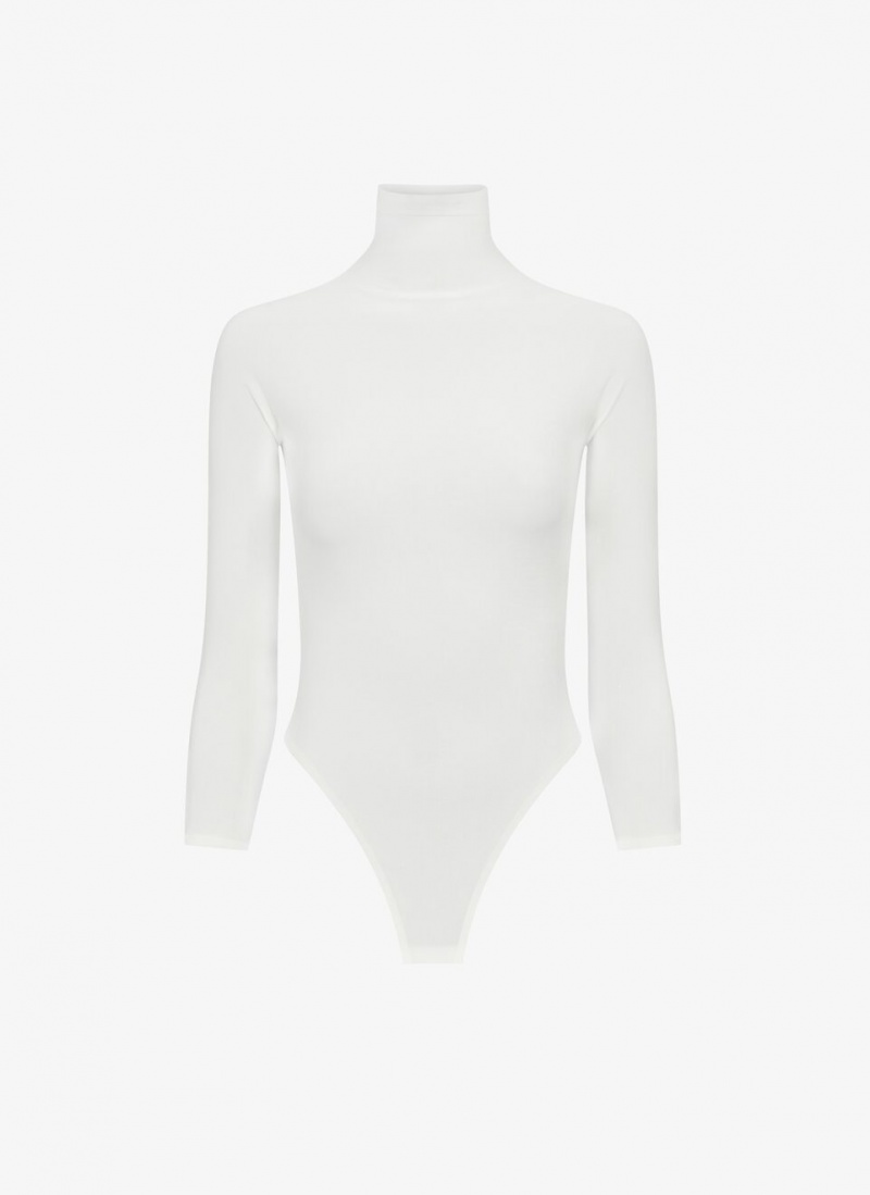 White Women\'s Alaia Second Skin Jersey Body Bodysuits Canada | C9G-2086