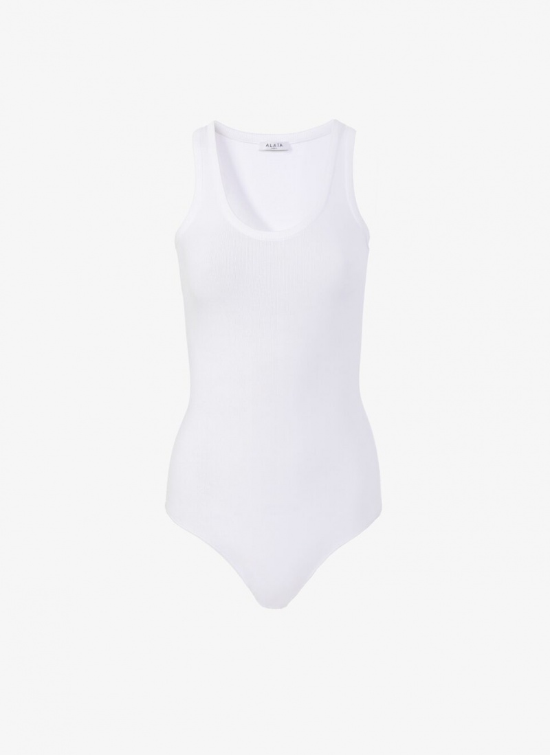 White Women\'s Alaia Tank Body Bodysuits Canada | F7F-5905