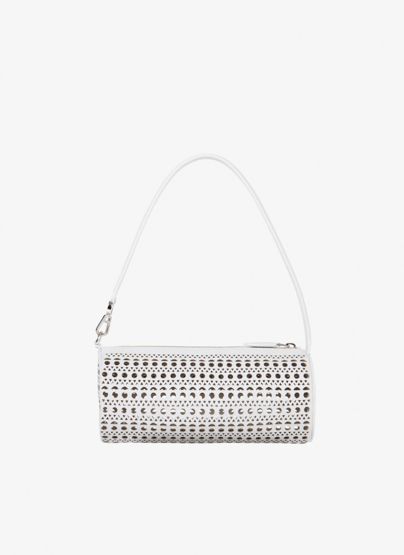 White Women\'s Alaia Tube Shoulder Bags Canada | L7J-3681