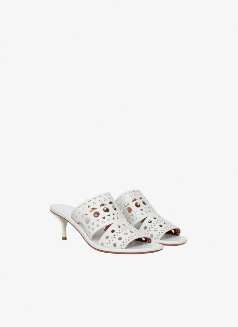 White Women's Alaia Vienne Mules Canada | G2Y-9915